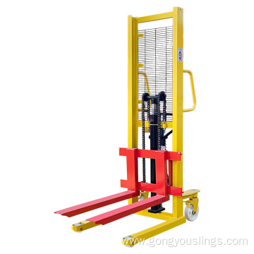 High Quality Steel Manual Hydraulic Stacker